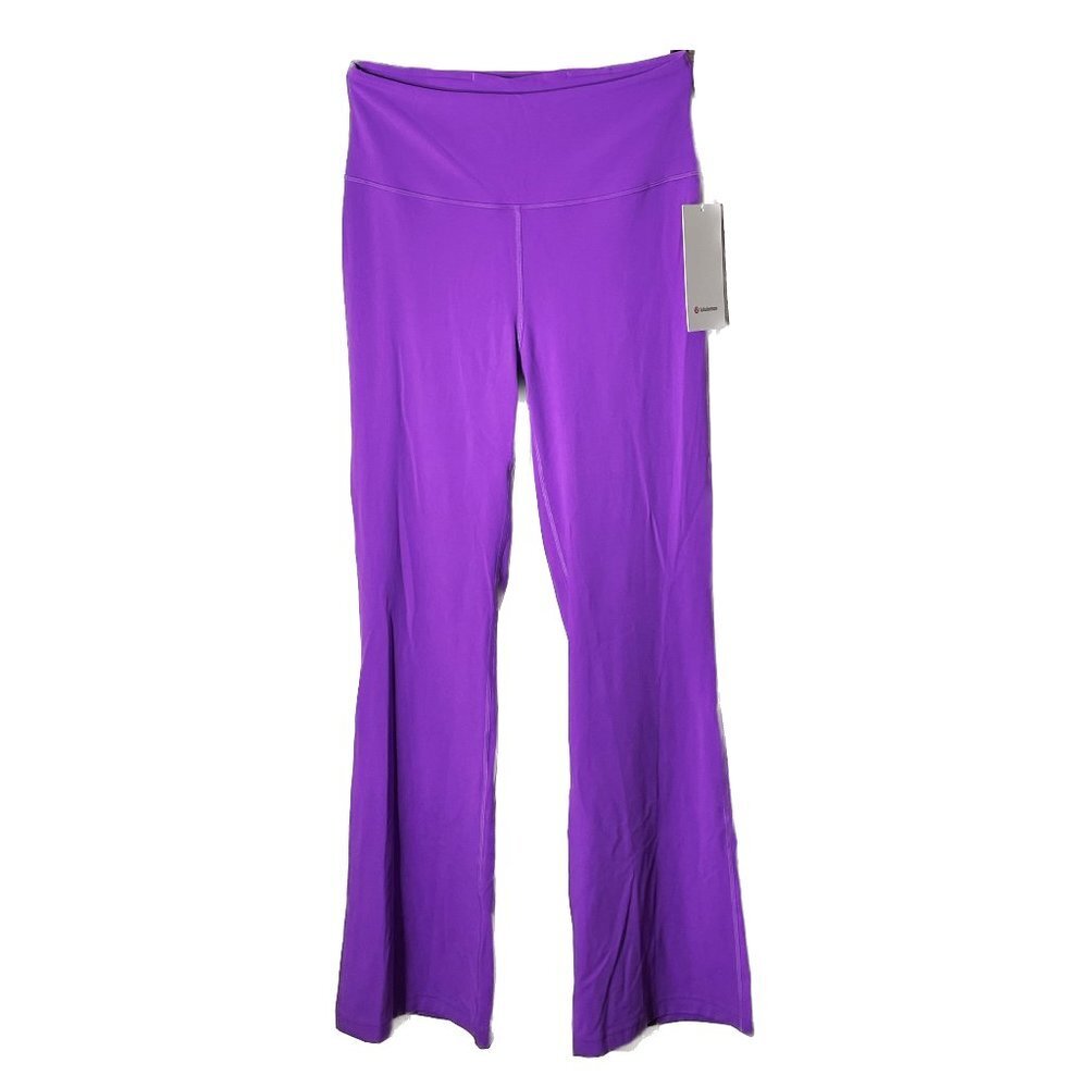 NWT Lululemon Groove Super High Rise Flare Leggings Purple Size 10